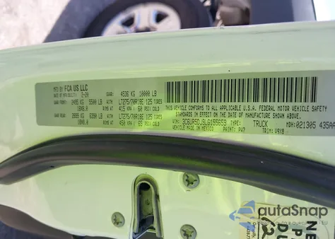 2020 Ram 2500 Big Horn 4X4 6'4 Box из США, поврежденный, VIN 3C6UR5DJ9LG155659